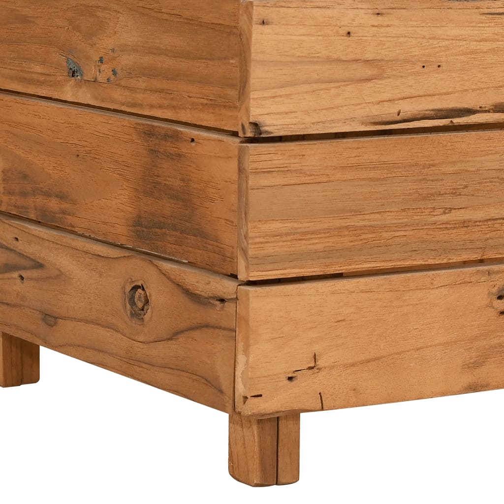 Utendørs Blomsterkasse Plantekasse Tre 150x40x55 cm resirkulert teak og stål