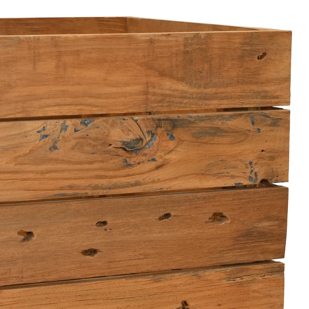 Utendørs Blomsterkasse Plantekasse Tre 150x40x55 cm resirkulert teak og stål