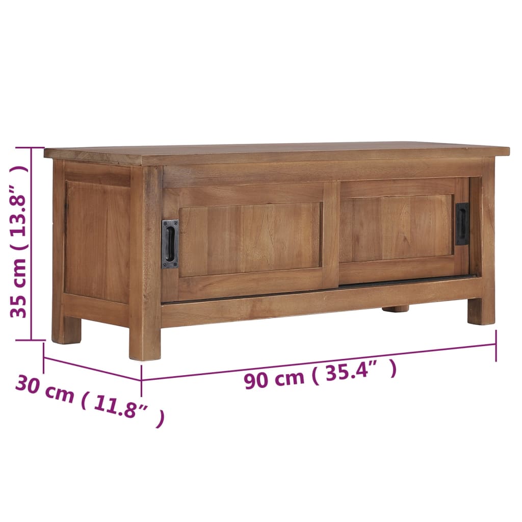 TV-Møbel Tre TV-benk heltre teak 90x30x35 cm