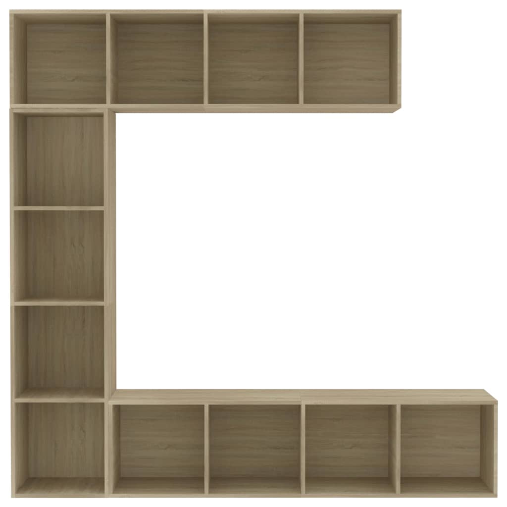 Skapsett 3 deler sonoma eik 180x30x180 cm