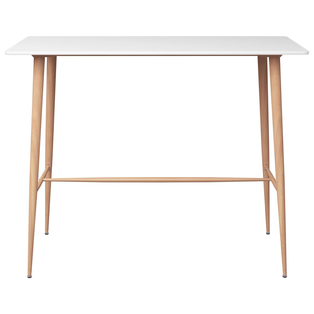 Barbord hvit 120x60x105 cm