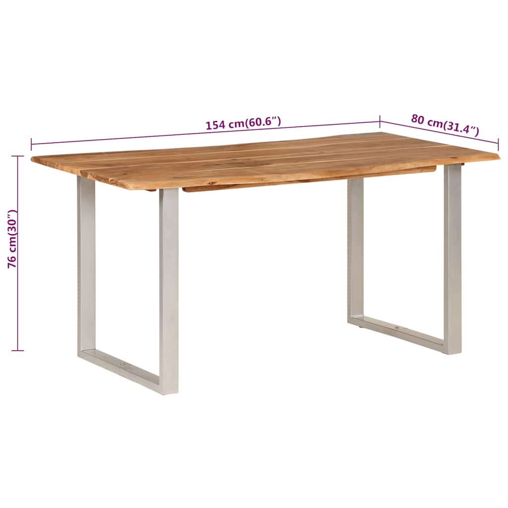 Spisebord Kjøkkenbord Tre 154x80x76 cm heltre akasie