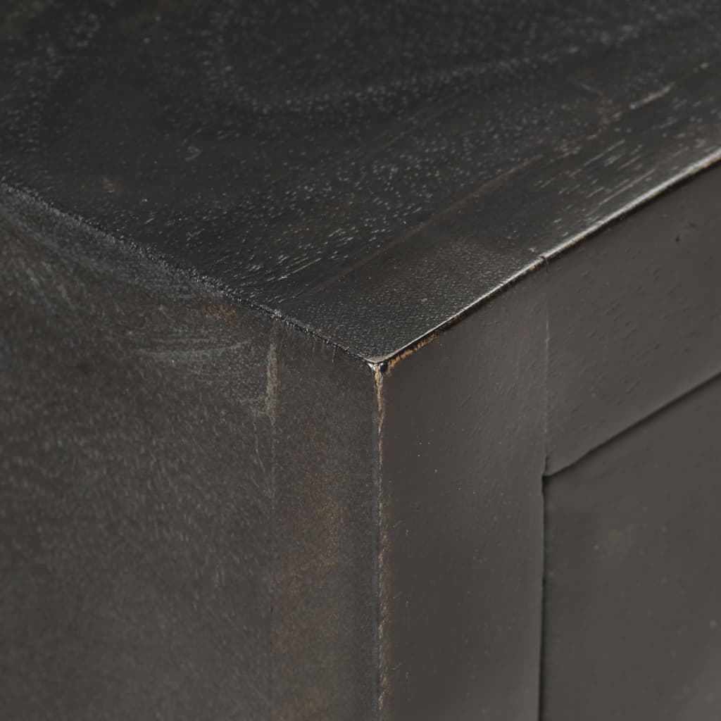 Nattbord Sengbord Svart og gull 40x30x50 cm heltre mangotre