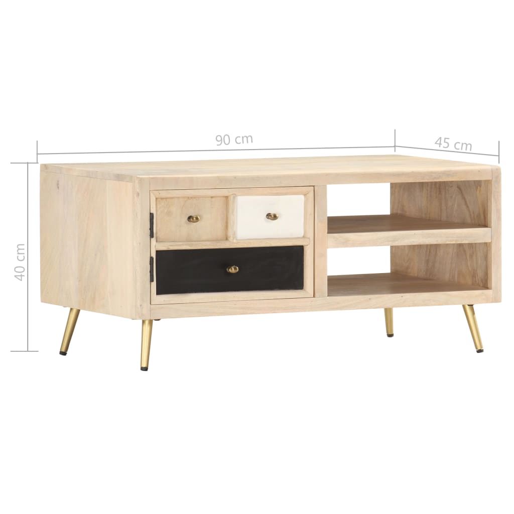 Salongbord Sofabord Tre Heltre Mango 90x45x40 cm