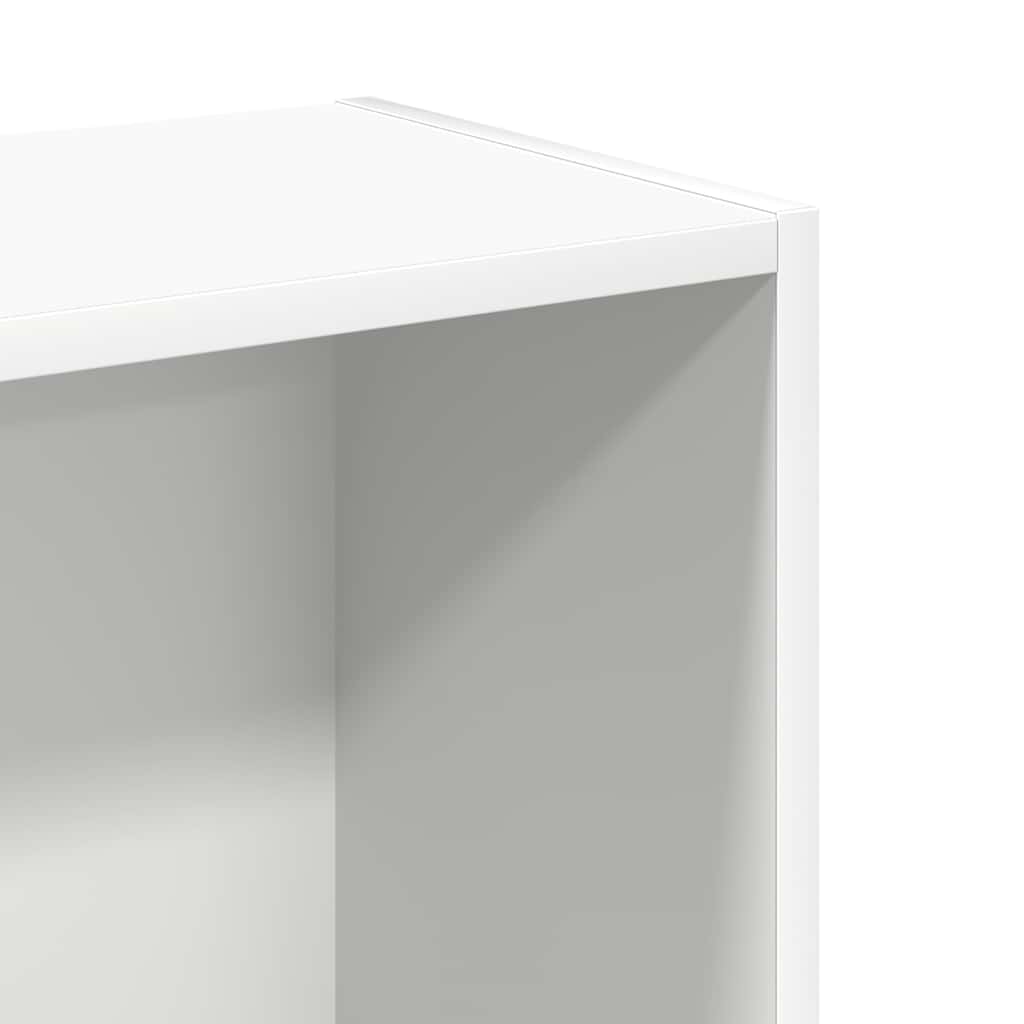 Bokhylle hvit 80x24x75 cm konstruert tre
