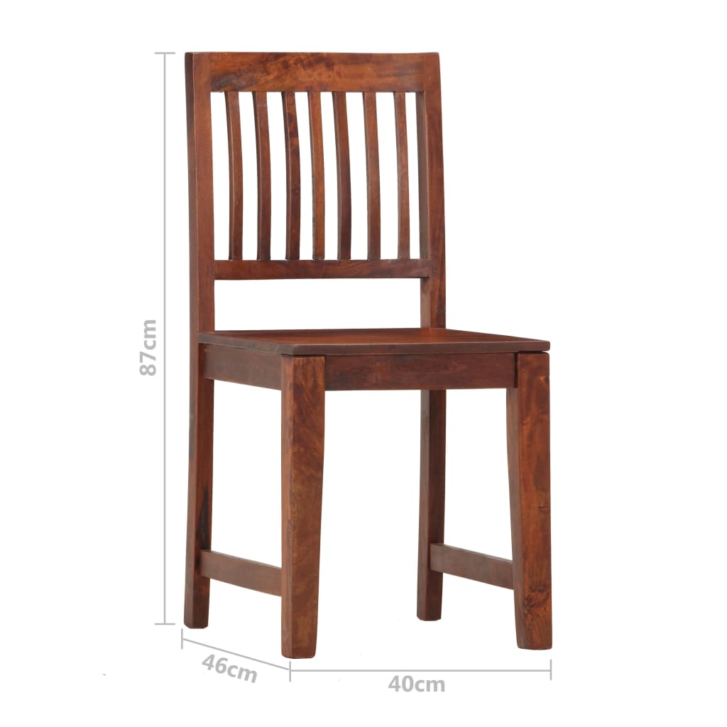 Spisestoler 4 stk heltre mango