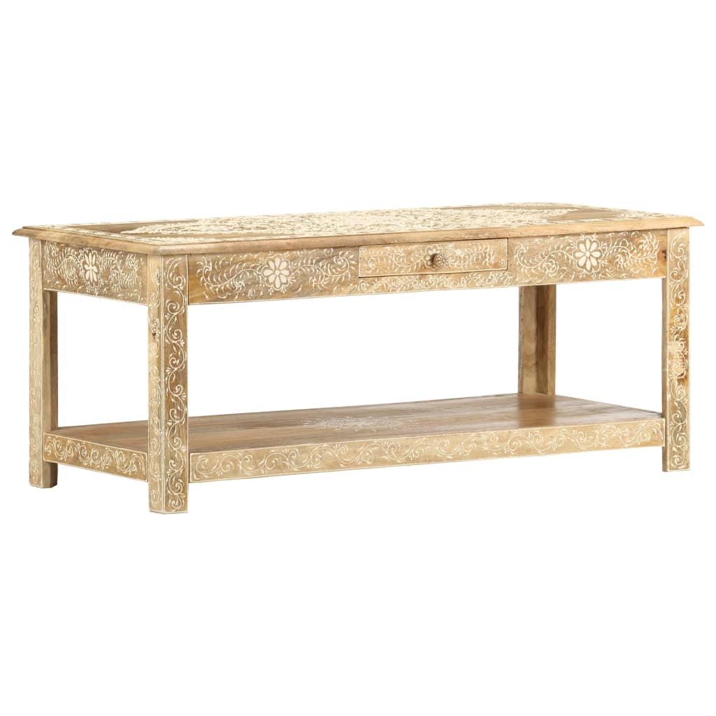 Salongbord Sofabord Tre 110x50x45 cm håndmalt heltre mango