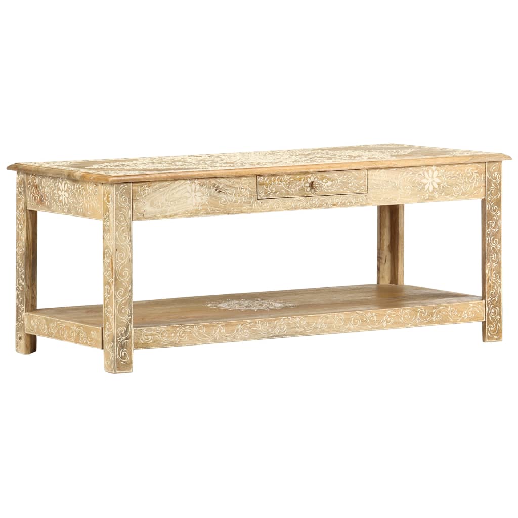 Salongbord Sofabord Tre 110x50x45 cm håndmalt heltre mango