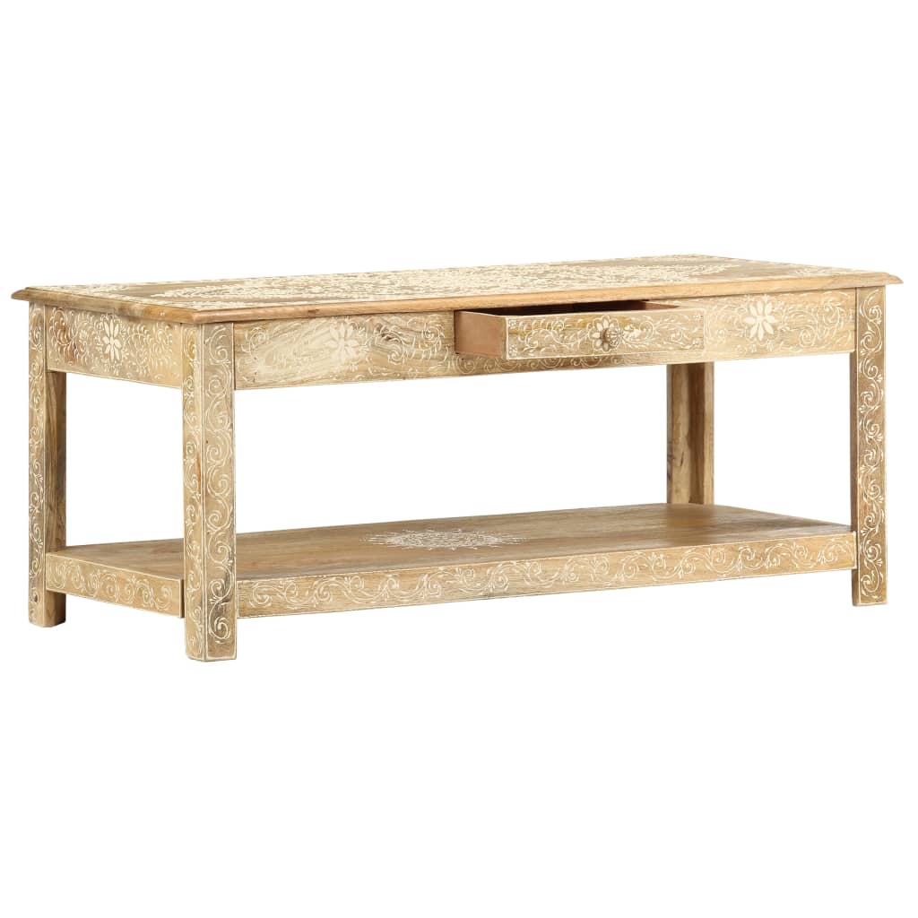 Salongbord Sofabord Tre 110x50x45 cm håndmalt heltre mango