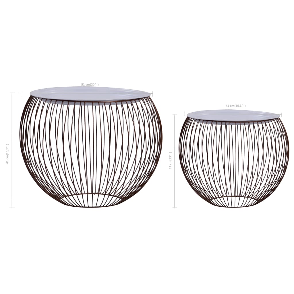 Salongbord Sofabord DIV. 2 stk gull