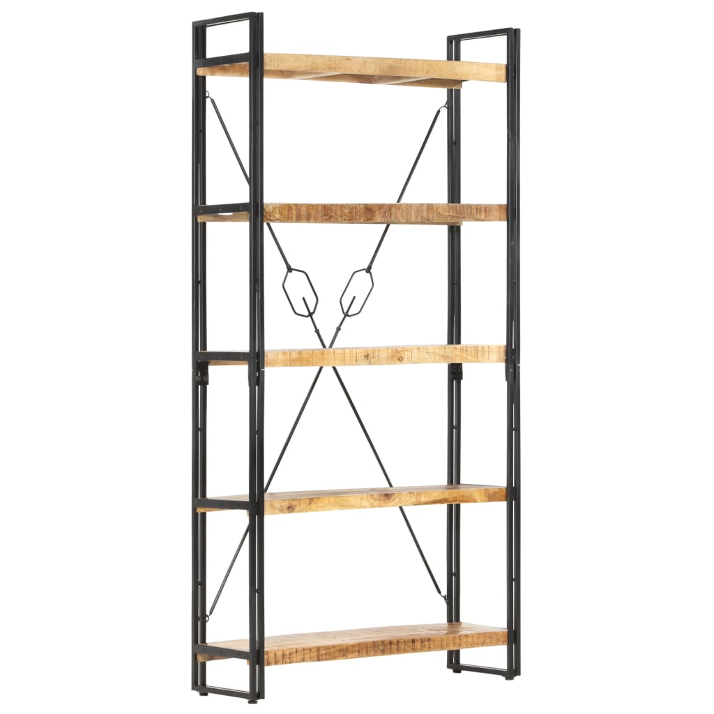 Bokhylle Tre 5 etasjer 90x30x180 cm heltre mango