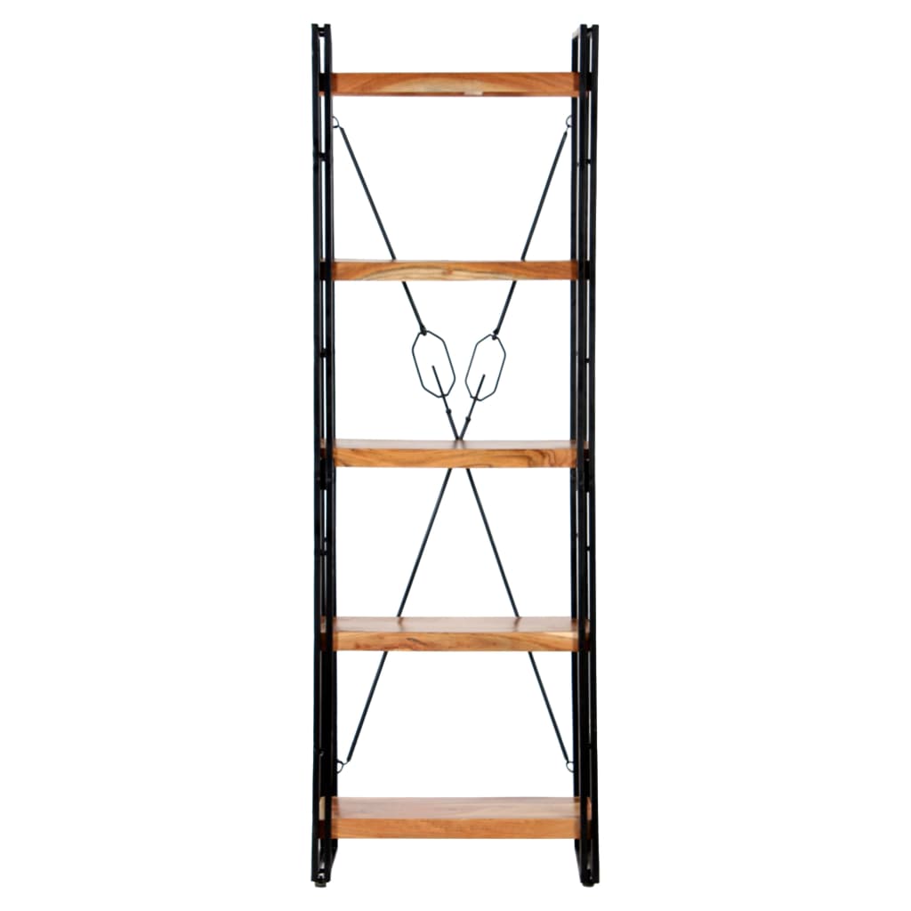Bokhylle Tre 5 etasjer 60x30x180 cm heltre akasie