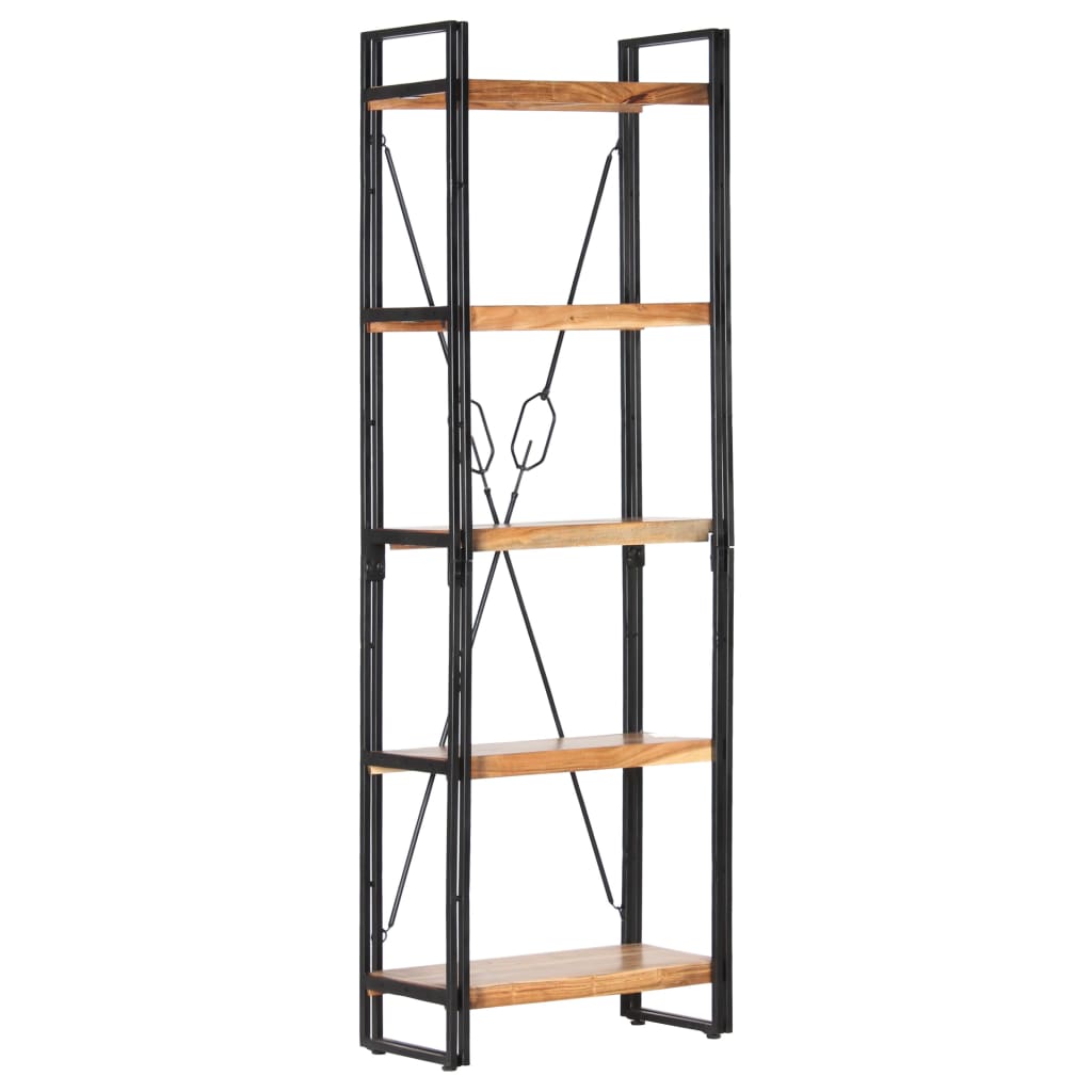 Bokhylle Tre 5 etasjer 60x30x180 cm heltre akasie