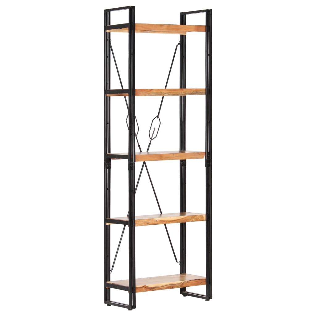 Bokhylle Tre 5 etasjer 60x30x180 cm heltre akasie