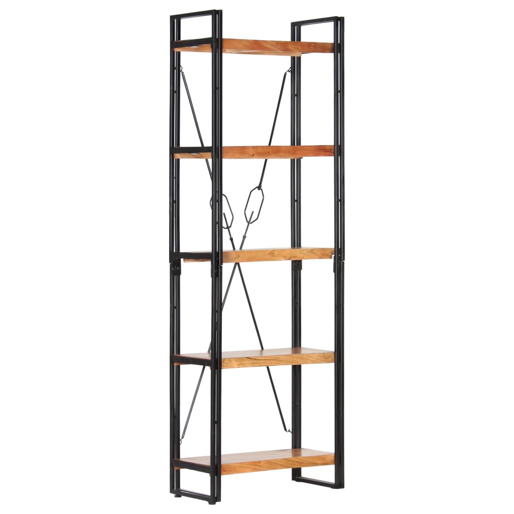 Bokhylle Tre 5 etasjer 60x30x180 cm heltre akasie