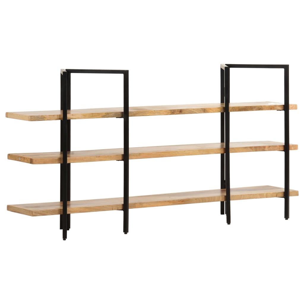 Bokhylle Tre 3 etasjer 160x31x80 cm heltre mango