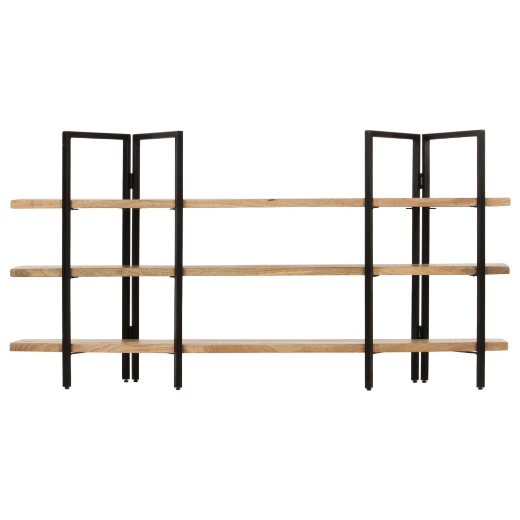 Bokhylle Tre 3 etasjer 160x31x80 cm heltre mango