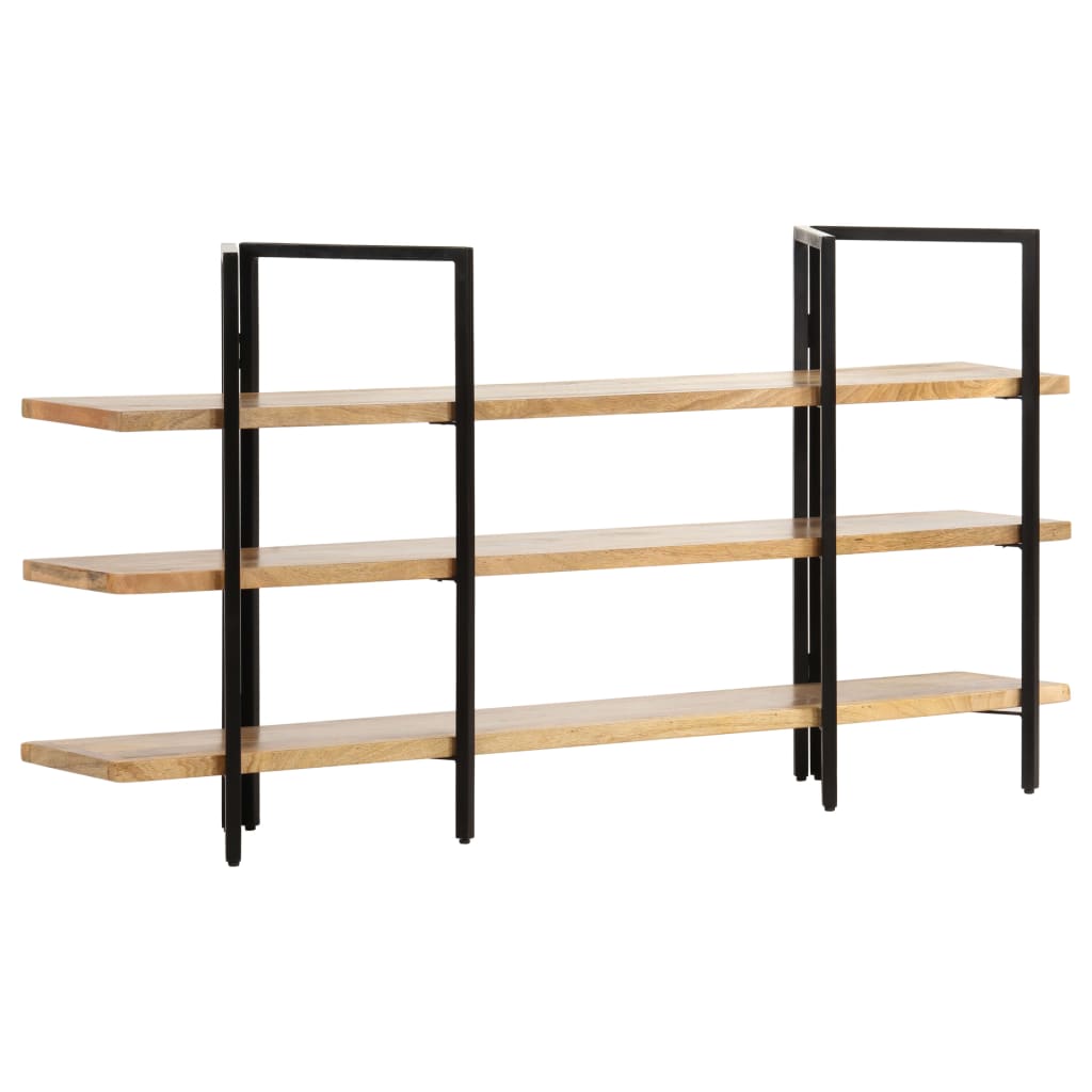 Bokhylle Tre 3 etasjer 160x31x80 cm heltre mango
