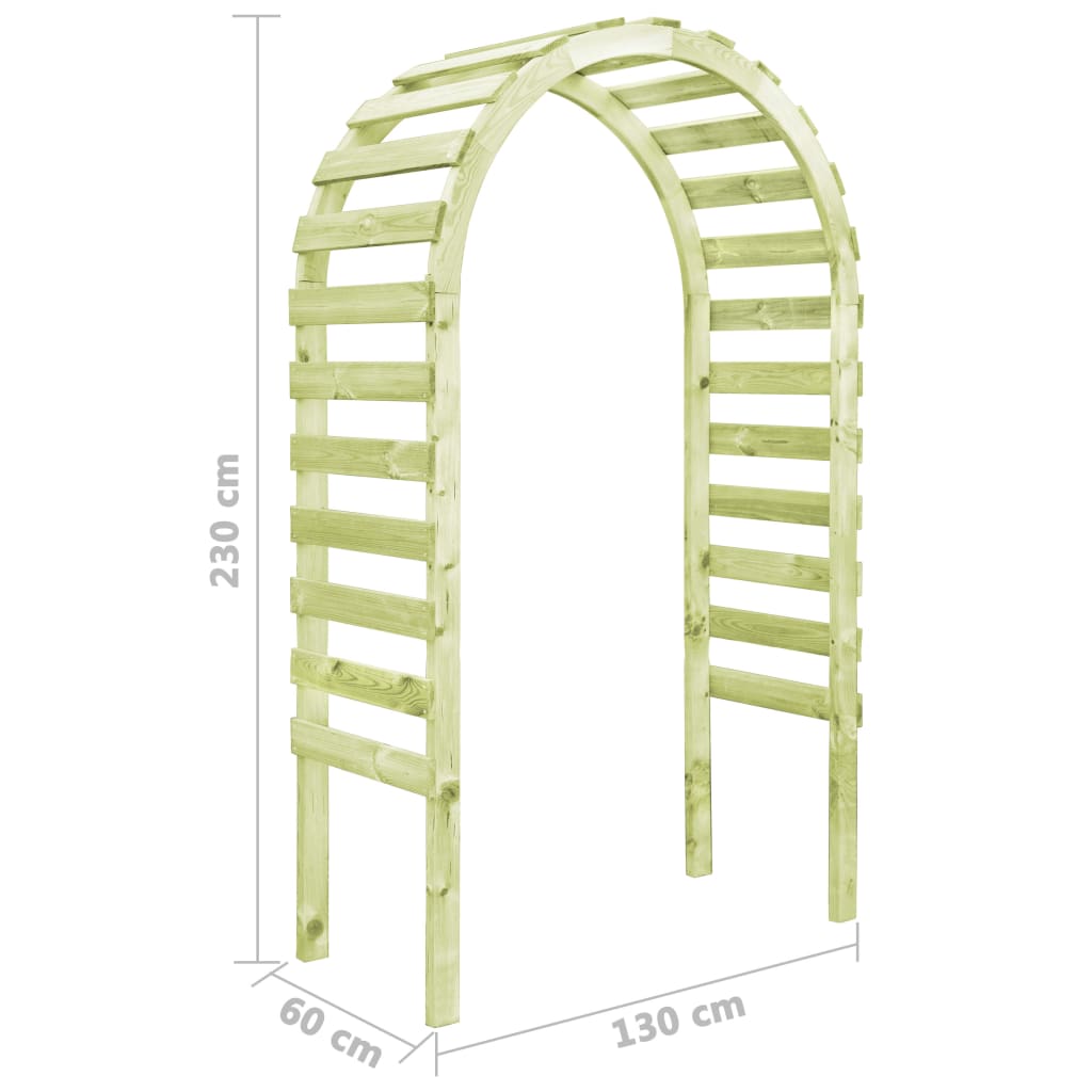 Hagepergola 130x60x230 cm impregnert furu