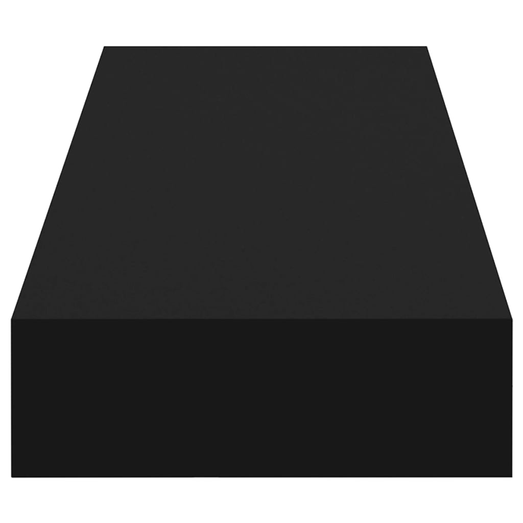 Vegghylle Svart med skuff 80x25x8 cm