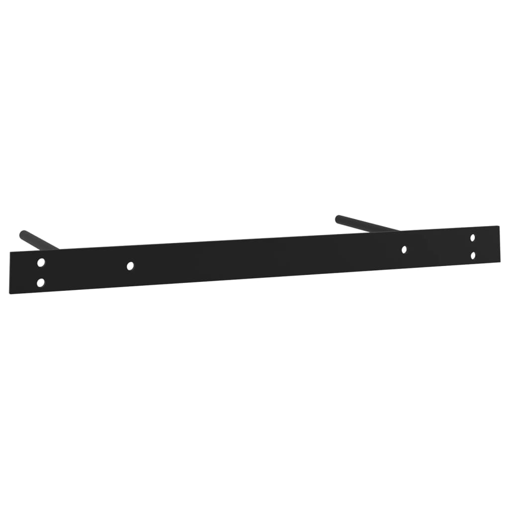 Vegghylle Svart med skuff 80x25x8 cm