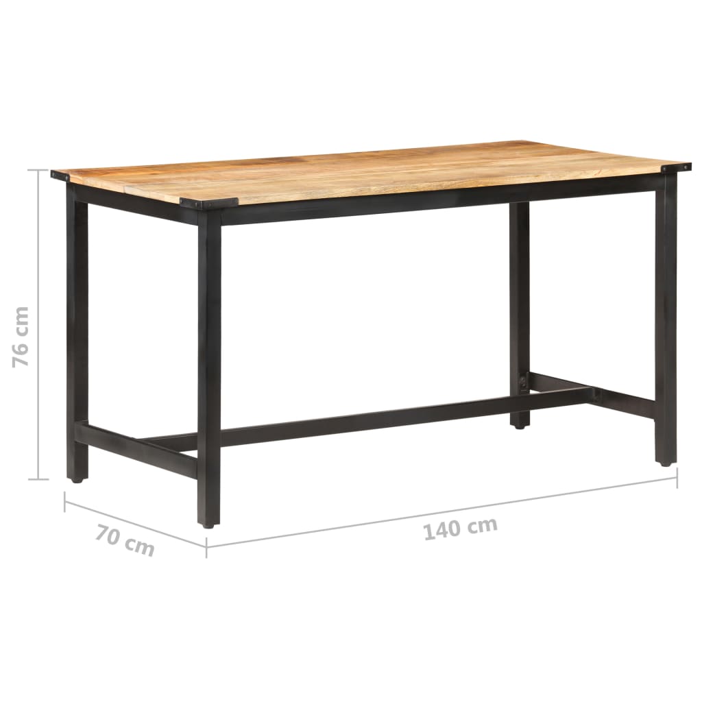 Spisebord Kjøkkenbord Tre 140x70x76 cm grov heltre mango