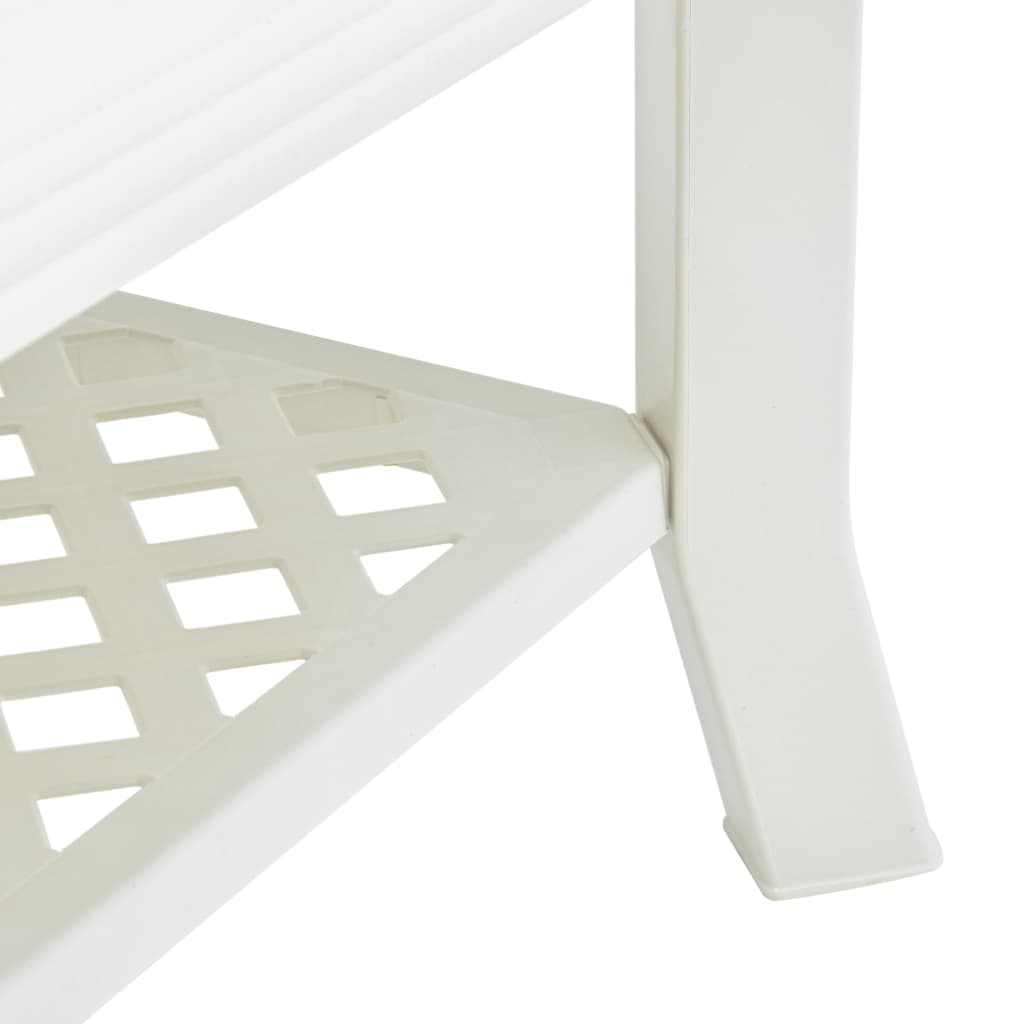 Salongbord Sofabord Hvit 90x60x46 cm plast