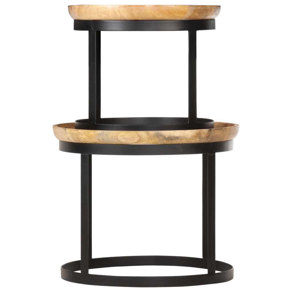 Sidebord Tre 2 stk heltre mango