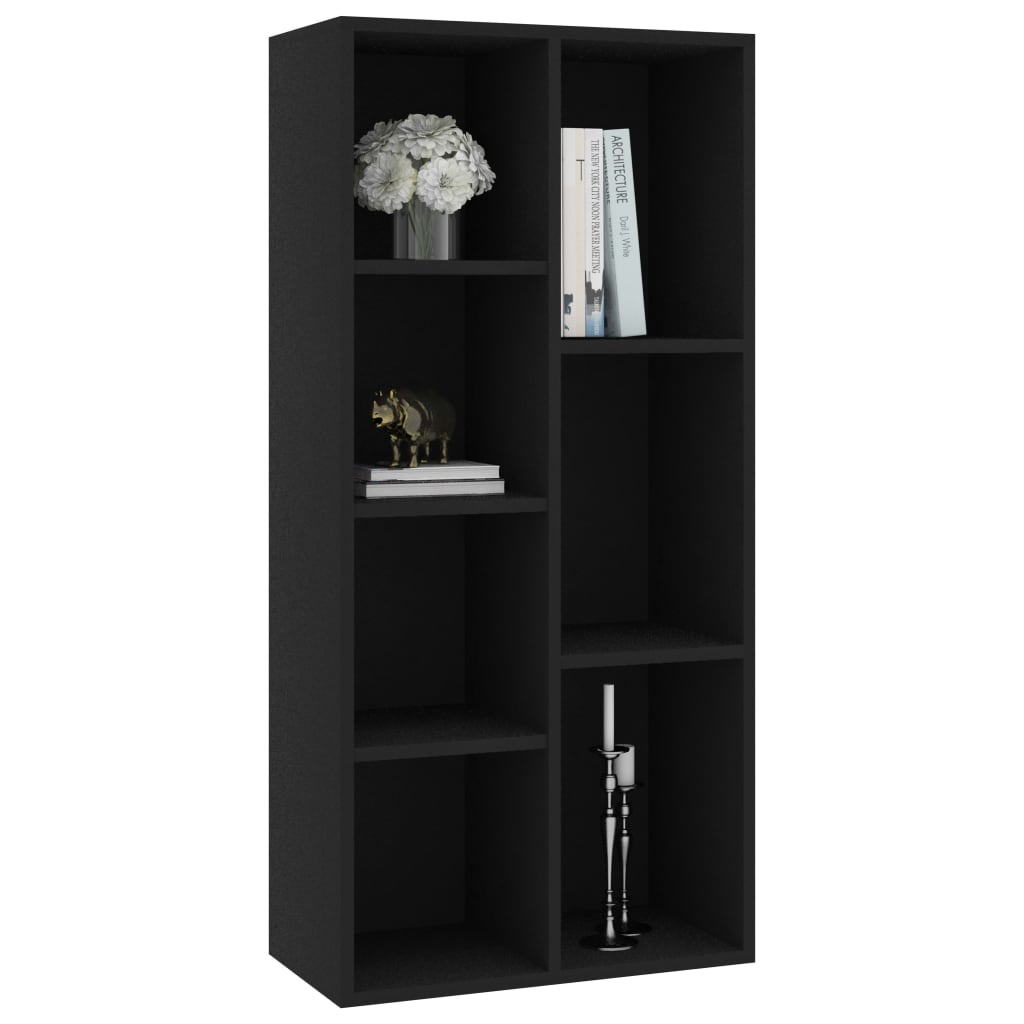 Bokhylle Svart 50x25x106 cm