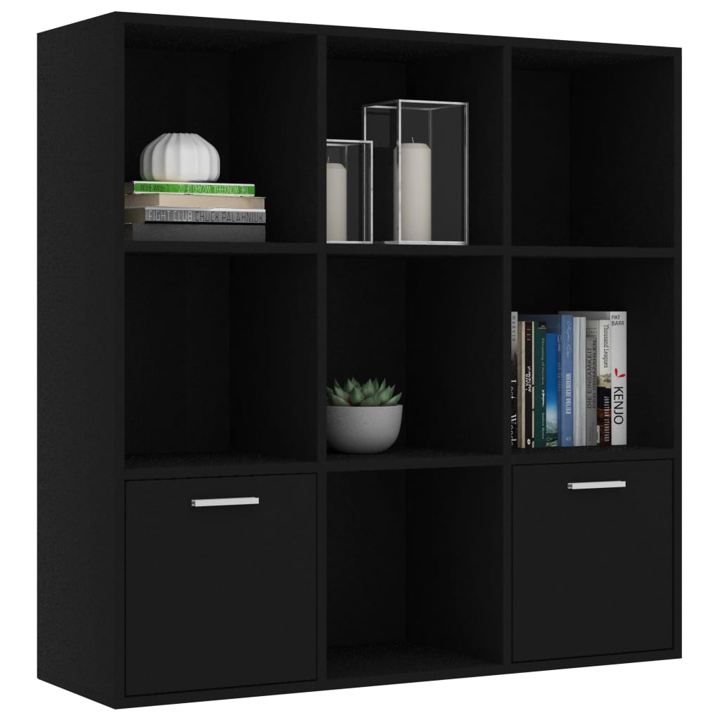 Bokhylle Svart 98x30x98 cm