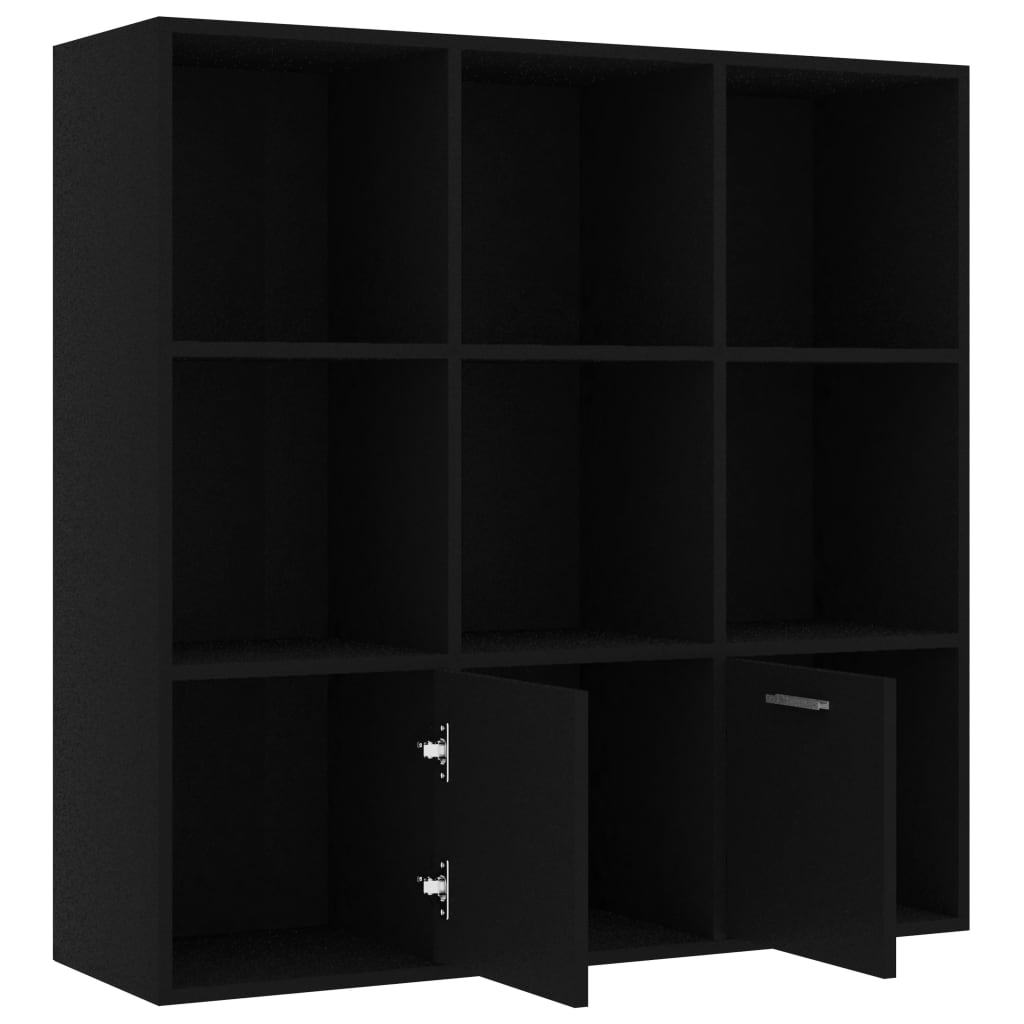 Bokhylle Svart 98x30x98 cm