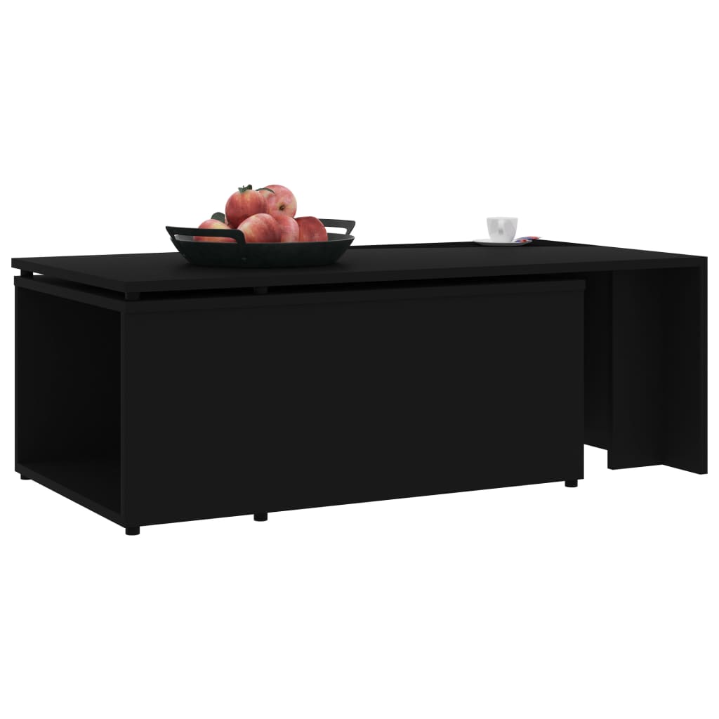 Salongbord Sofabord Svart 150x50x35 cm