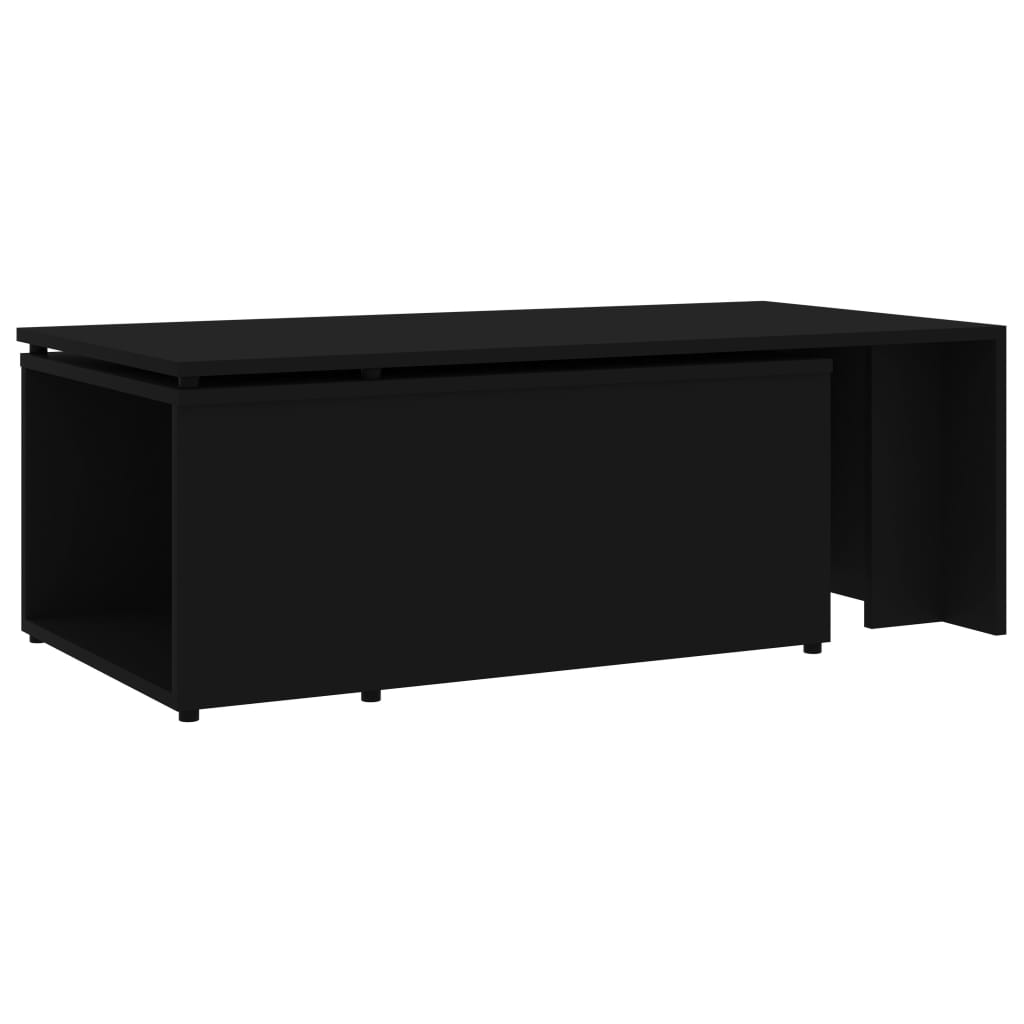 Salongbord Sofabord Svart 150x50x35 cm