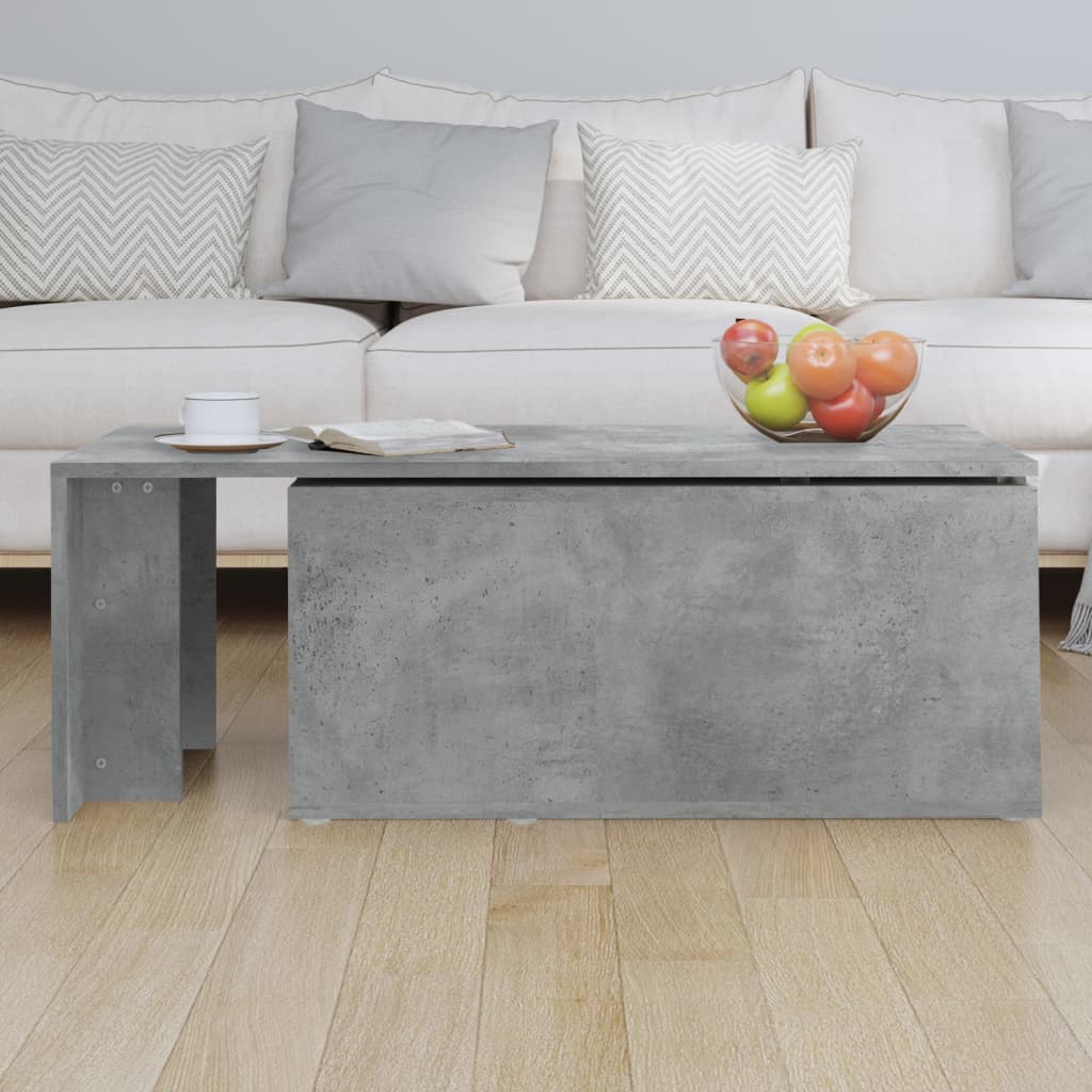 Salongbord Sofabord Betonggrå 150x50x35 cm