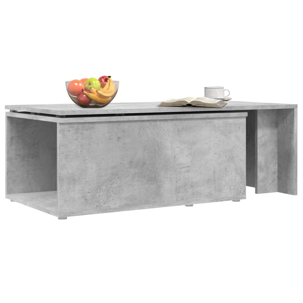 Salongbord Sofabord Betonggrå 150x50x35 cm