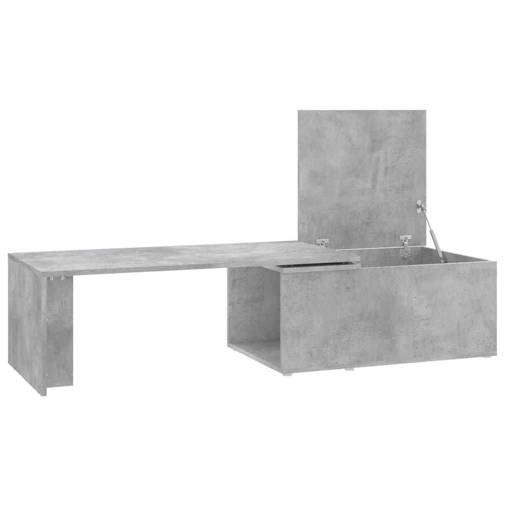 Salongbord Sofabord Betonggrå 150x50x35 cm