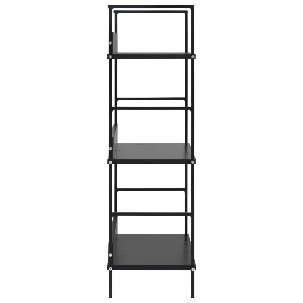 Bokhylle Svart 3 lag 60x27,6x90,5 cm