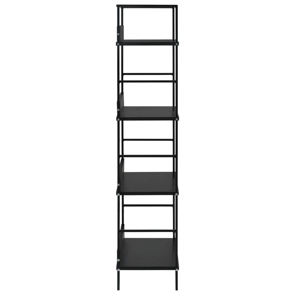 Bokhylle Svart 4 lag 60x27,6x124,5 cm
