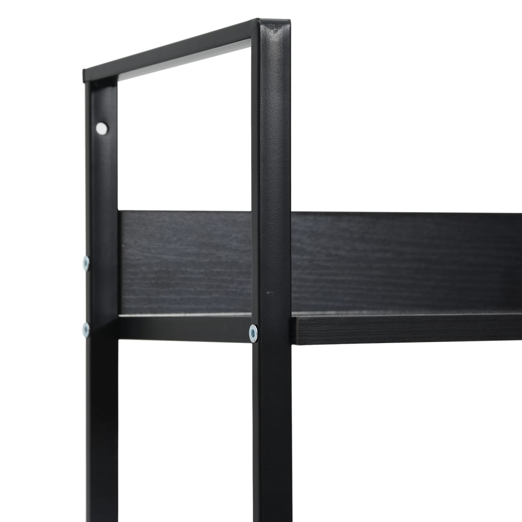Bokhylle Svart 4 lag 60x27,6x124,5 cm