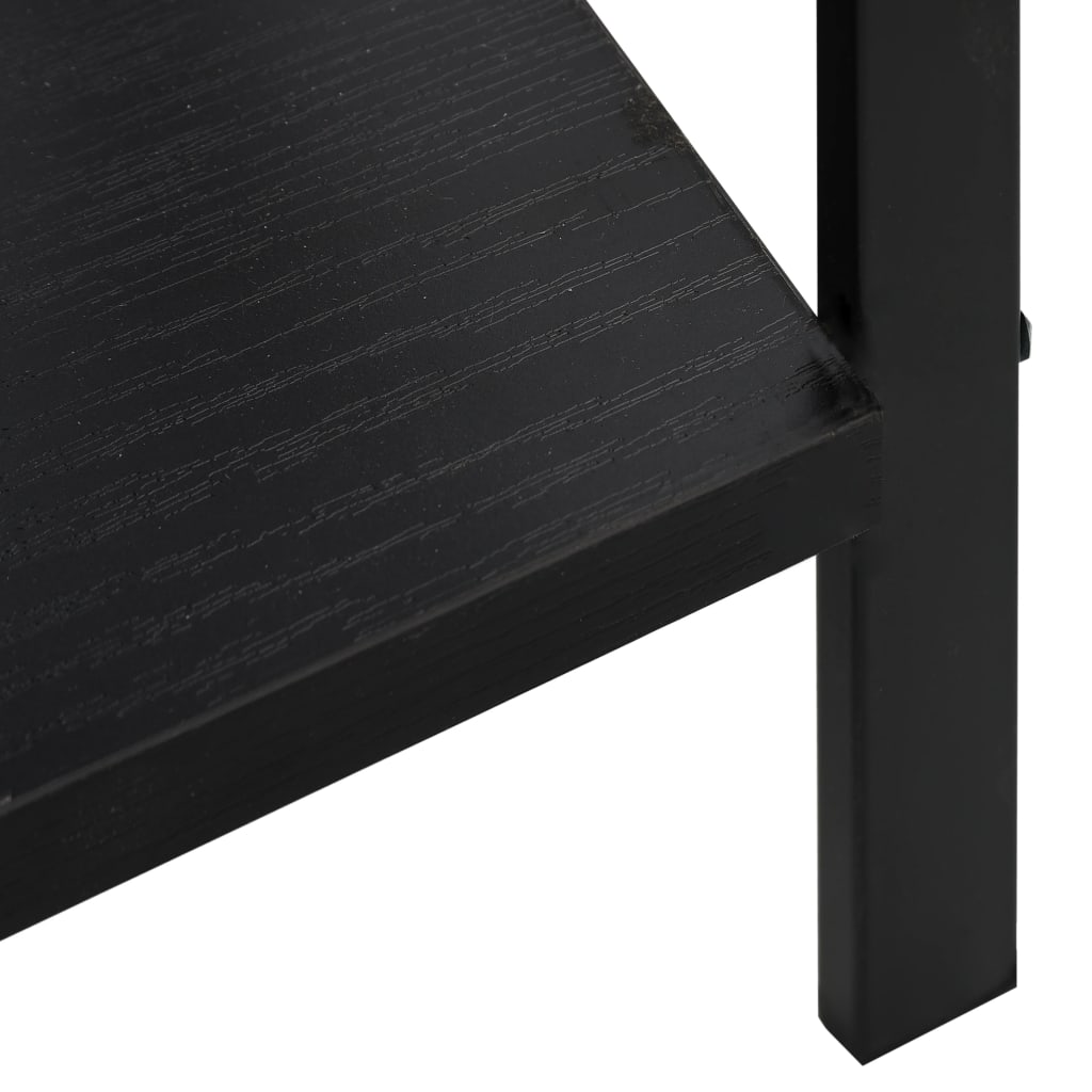 Bokhylle Svart 4 lag 60x27,6x124,5 cm