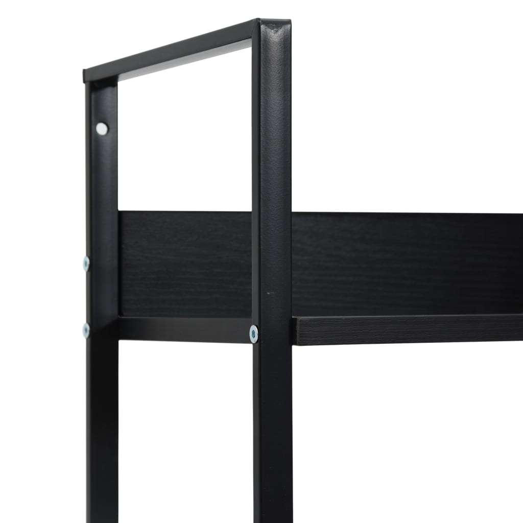 Bokhylle Svart 5 lag 60x27,6x158,5 cm