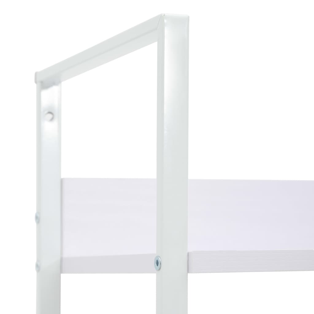 Bokhylle Hvit 5 lag 60x27,6x158,5 cm