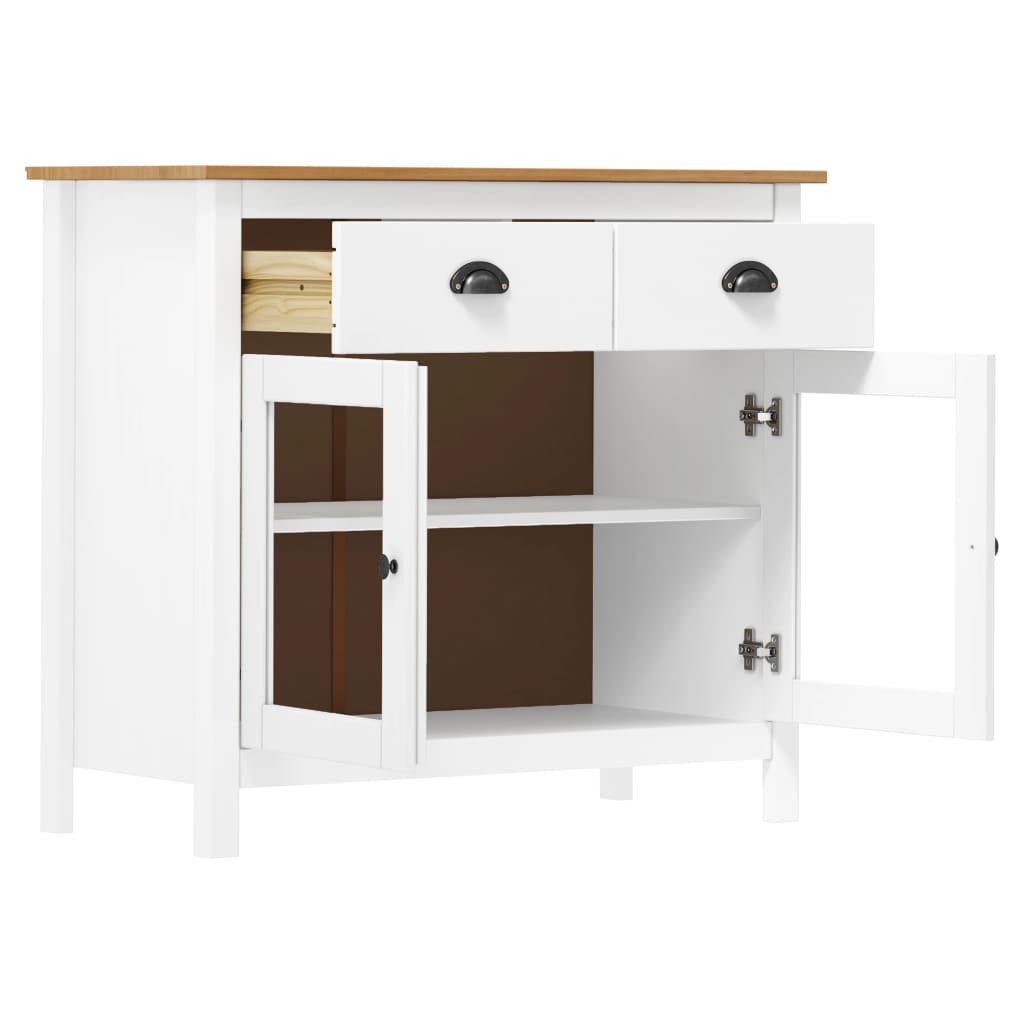 Skjenk Hvit Hill 90x40x80 cm heltre furu