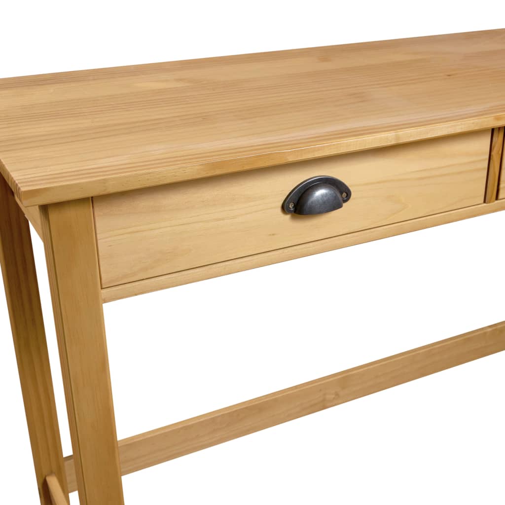 Avlastningsbord konsollbord Tre Hill med 2 skuffer 110x45x74 cm heltre furu
