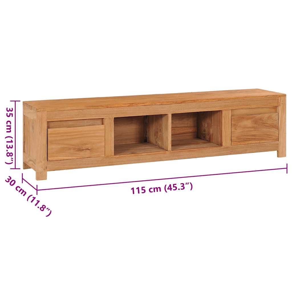TV-Møbel Tre TV-benk heltre teak 135x30x35 cm