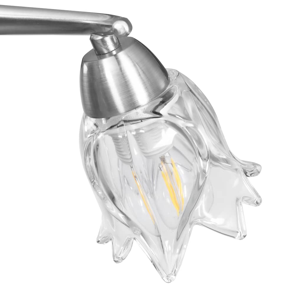 Taklampe gjennomsiktige glasskjermer for 3 E14 lyspærer tulipan