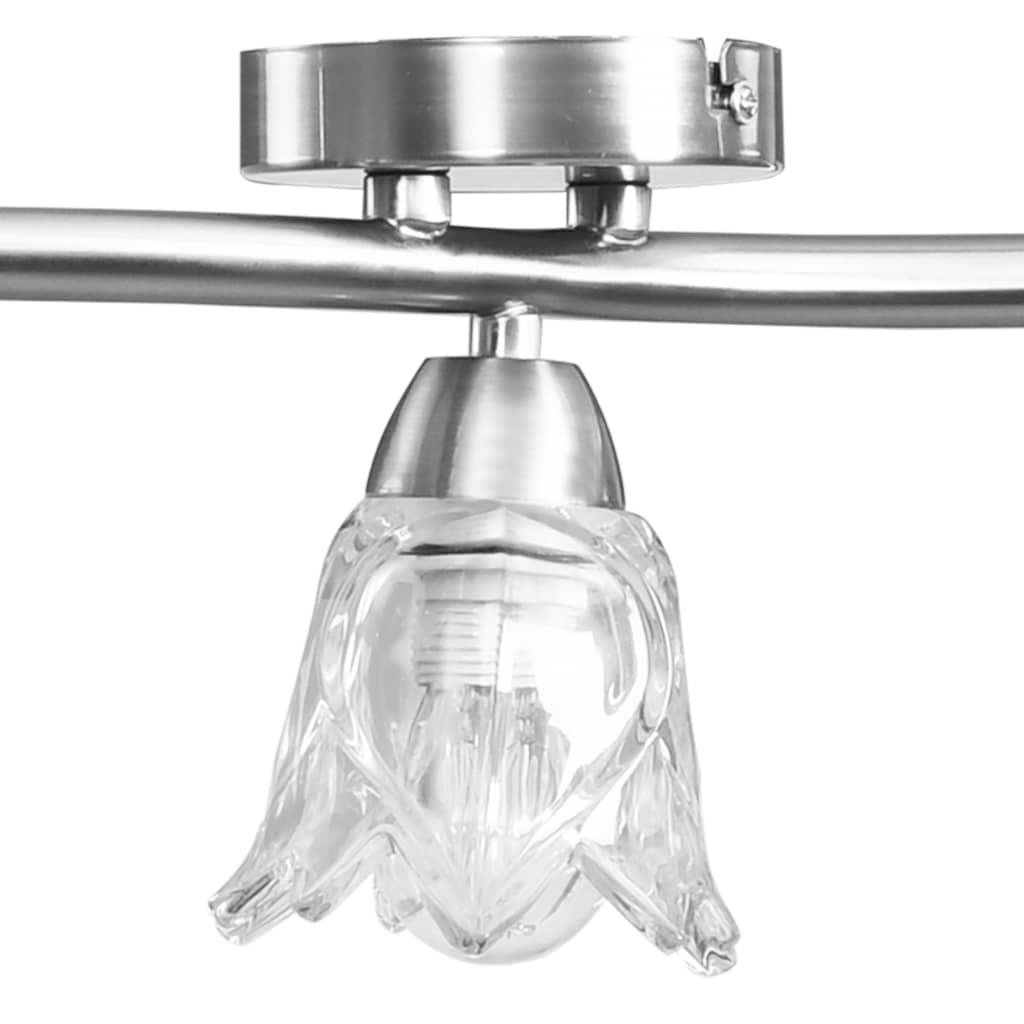 Taklampe gjennomsiktige glasskjermer for 5 E14 lyspærer tulipan