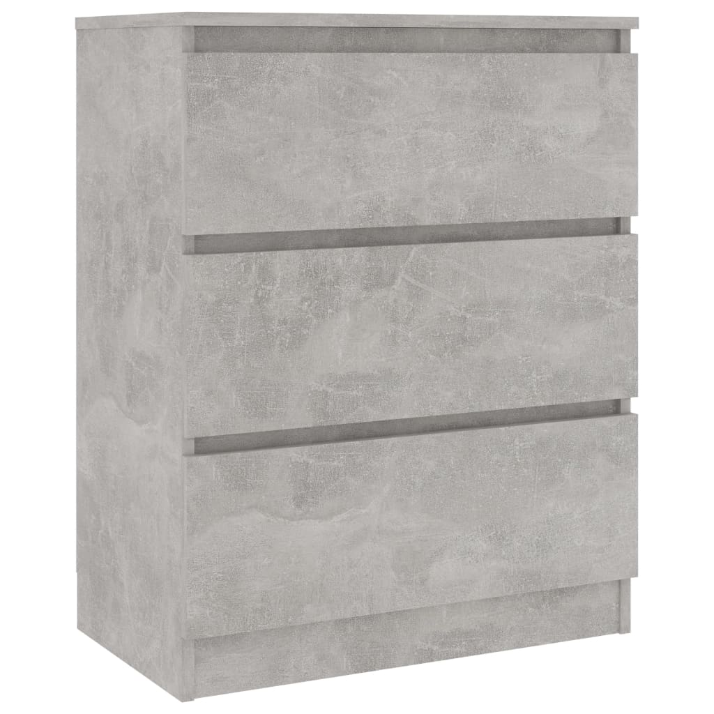 Kommode Betonggrå 60x35x76 cm