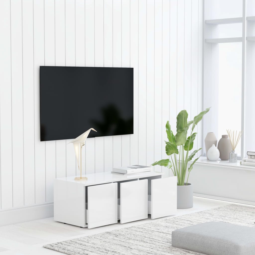 TV-Møbel Hvit Tv-benk 80x34x30 cm