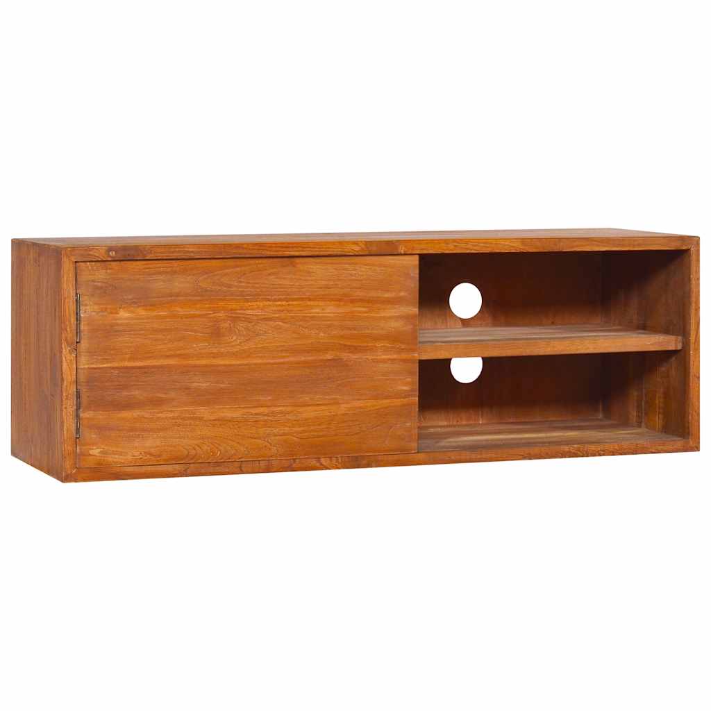 TV-Møbel Tre TV-benk heltre teak Veggmontert 90x30x30 cm